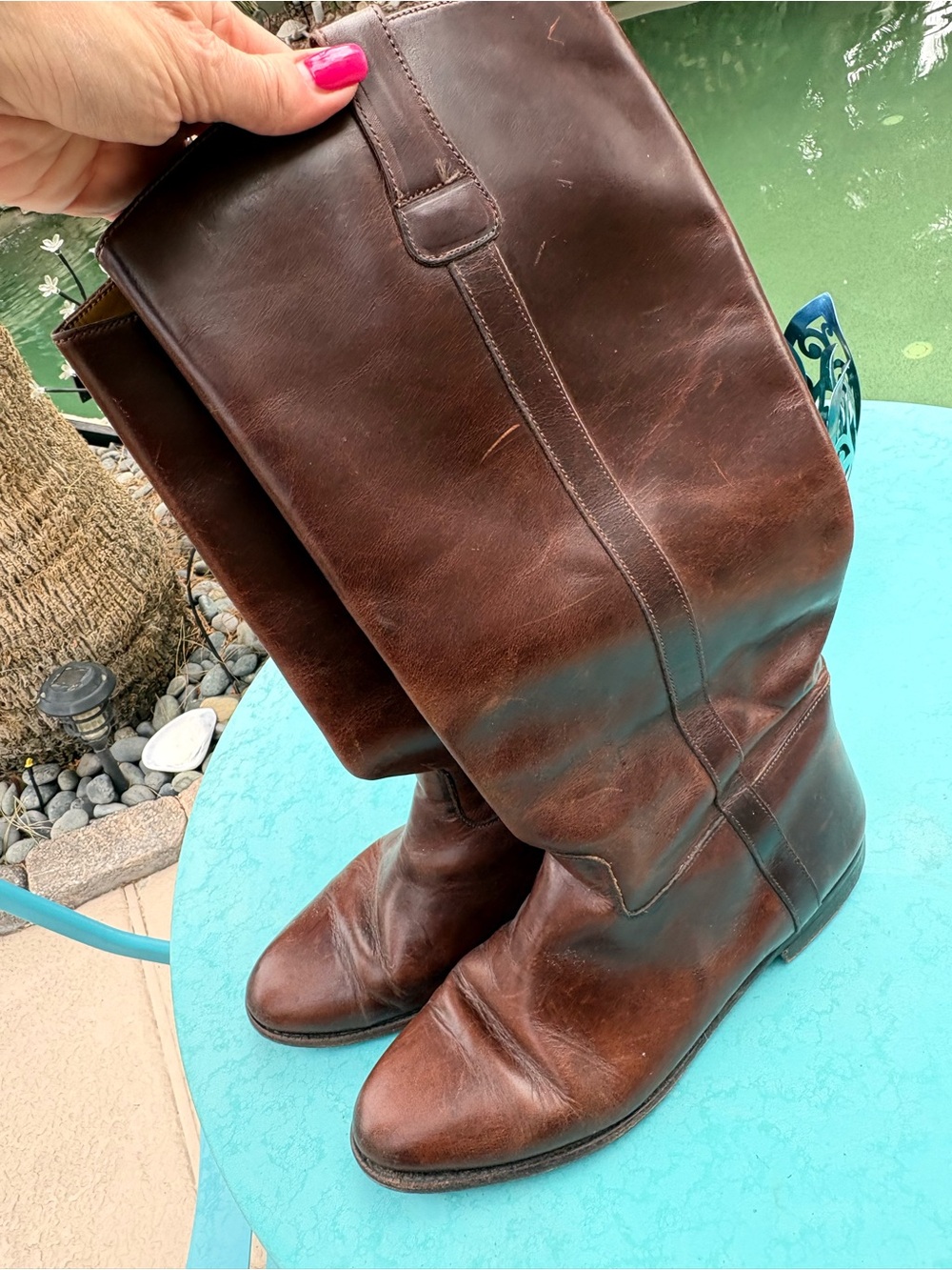 Cole Haan Classic Brown Leather Riding Boots